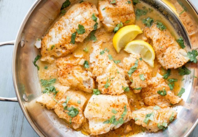 File de cod în sos de unt, un deliciu. E gata în 30 de minute