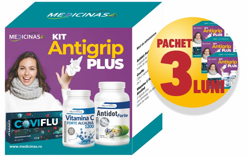 3 Luni KIT Antigrip PLUS - remediul puternic împotriva răcelilor de sezon