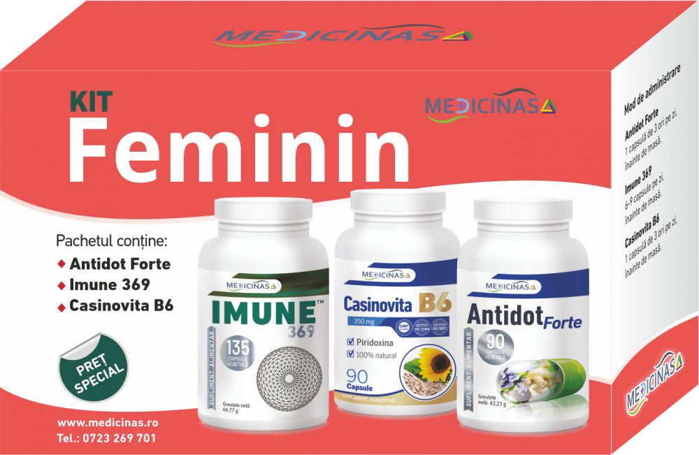 KIT Feminin - pentru reglarea funcțiilor hormonale și ale sistemului imunitar