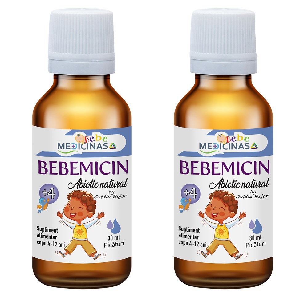 Bebemicin - Abiotic Natural pentru Copii 4+, 2 flacoane