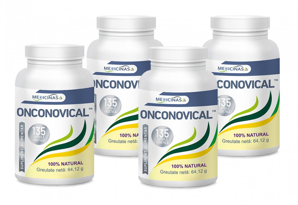  ONCONOVICAL - Pachet 2 luni + GRATUIT la prima comanda cartea ”Ce mănânci ca să combați cancerul”