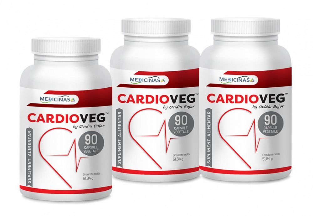 CardioVeg - Pachet 3 luni + CADOU Cartea ”Ce mănânci ca să îți salvezi inima” la prima comanda