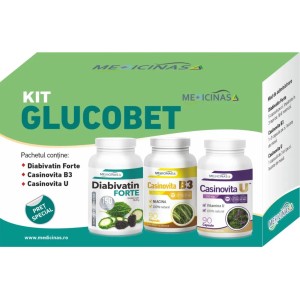KIT GLUCOBET - pentru a ține glicemia sub control, GRATUIT la prima comandă cartea ”Ce mănânci când ai diabet”.