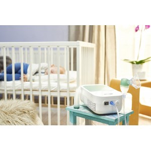 Nebulizator DuoBaby - aparat aerosoli cu aspirator nazal, 2-in-1 - OMRON