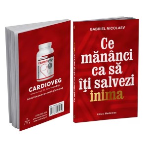 CardioVeg - Pachet 3 luni + CADOU Cartea ”Ce mănânci ca să îți salvezi inima” la prima comanda